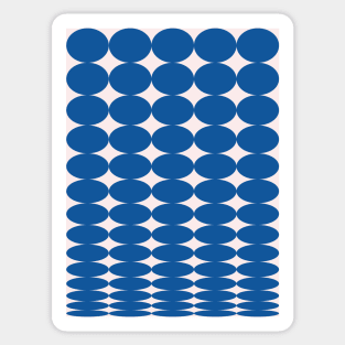 Retro Round Pattern - Blue Sticker